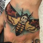 Tattoos - Dead Head Moth Hand Tattoo - 114587